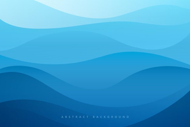 Vector simple dynamic blue gradient transparent wave vector abstract background premium eps10