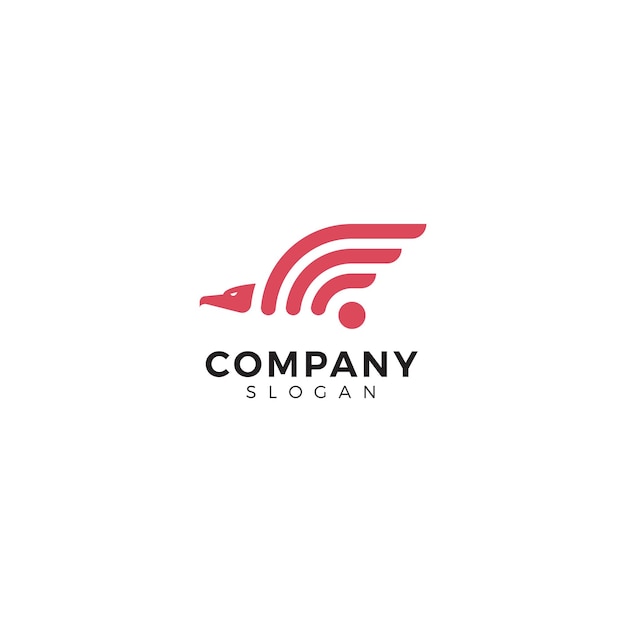 Vector simple eagle logo design template