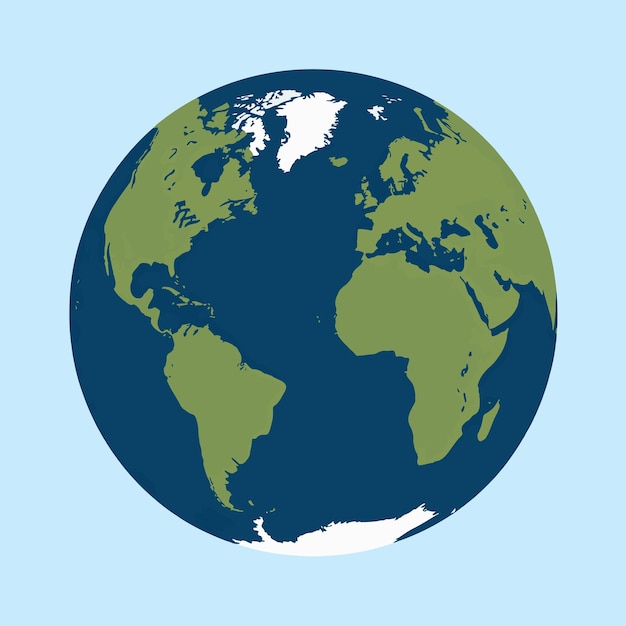 simple earth globe illustration