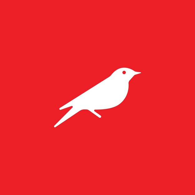 Simple and easy to remember redstart bird logo