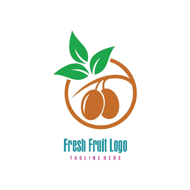 Logo di frutta fresca semplice e facile da capire