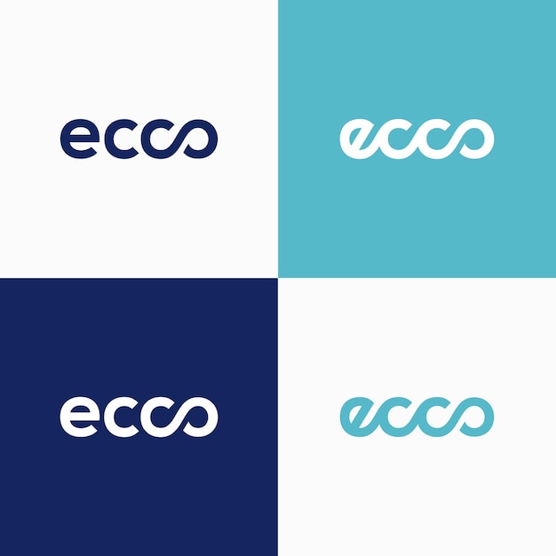 ベクトル シンプルなeccoロゴ