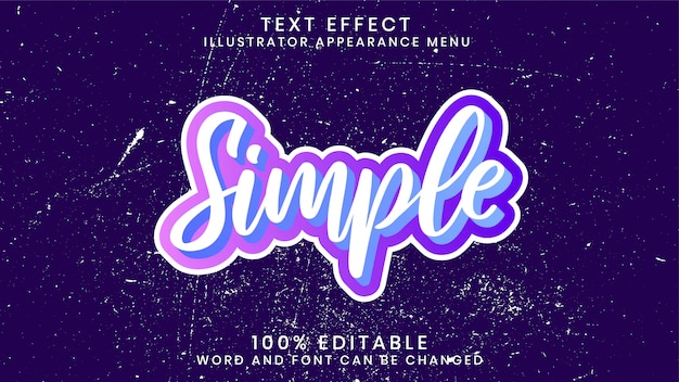 Simple Editable 3D Text Effect Style Template