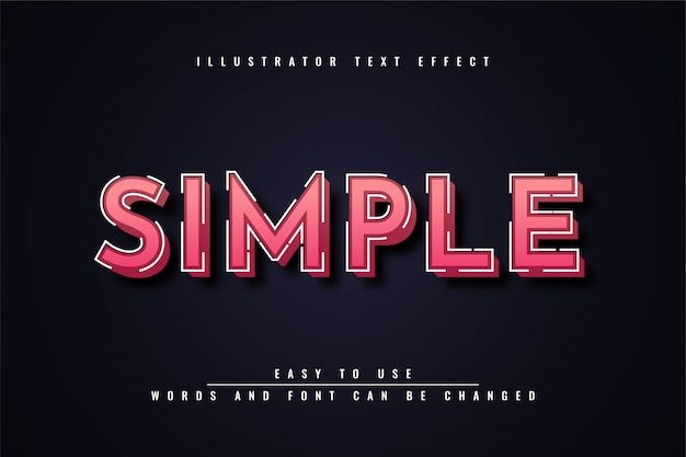 Simple -  editable text effect