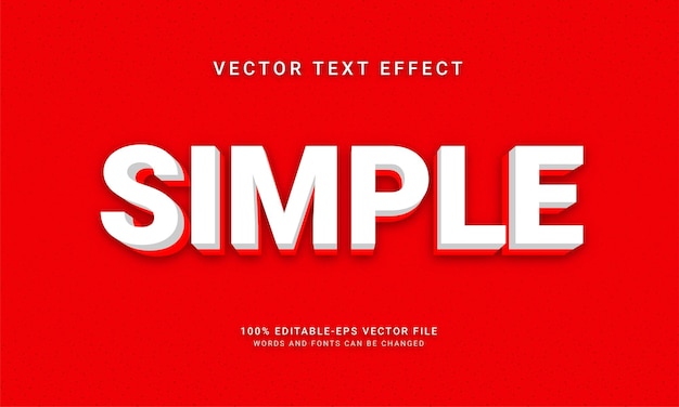 Simple editable text effect