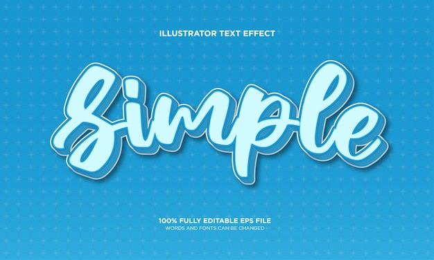 Simple editable text effect