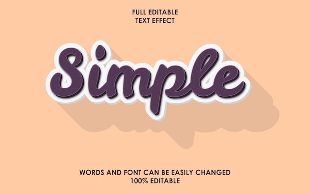 Simple editable text effect