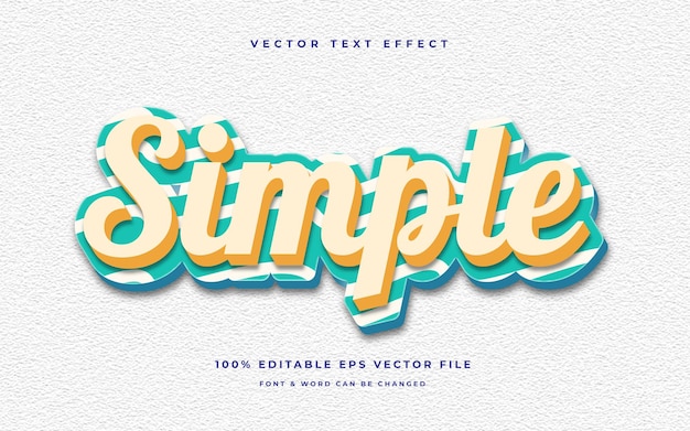 Simple editable text effect