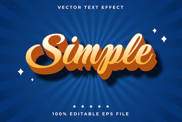 Simple editable text effect