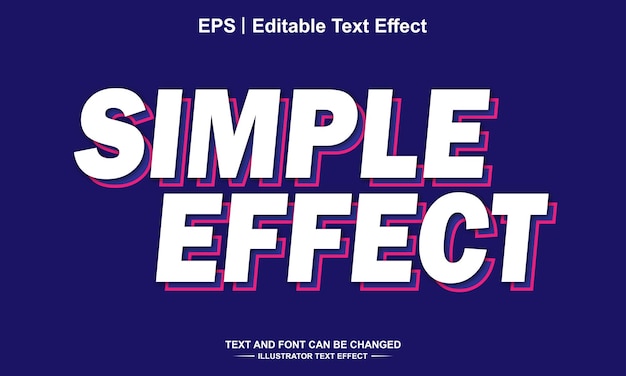 Simple effect editable text effect