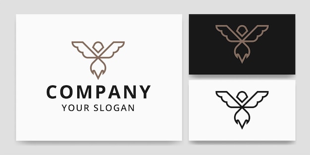 Simple and elegant bird logo design