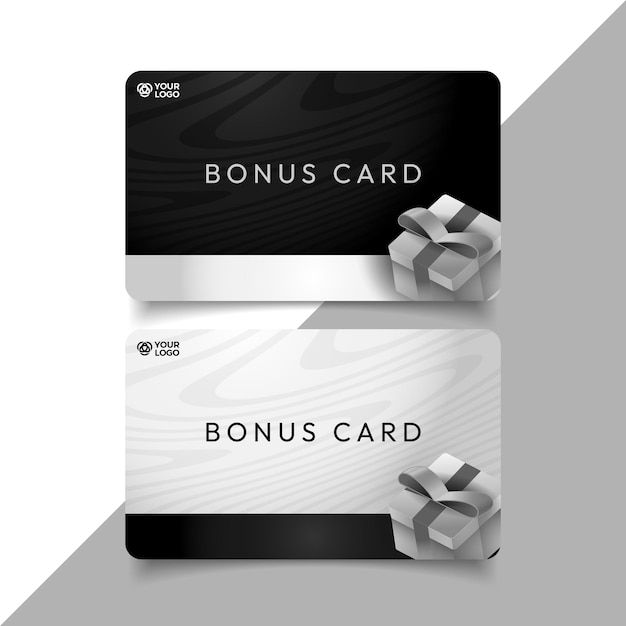 Design semplice ed elegante del modello di carta bonus