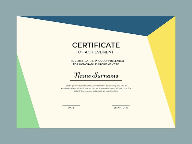 simple elegant certificate template design