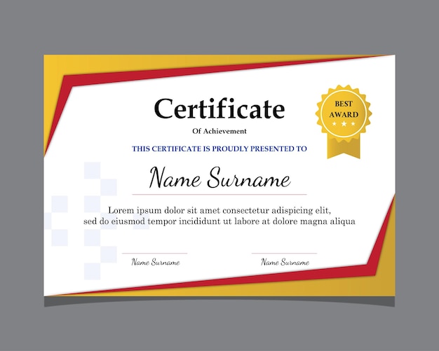 Simple elegant certificate template