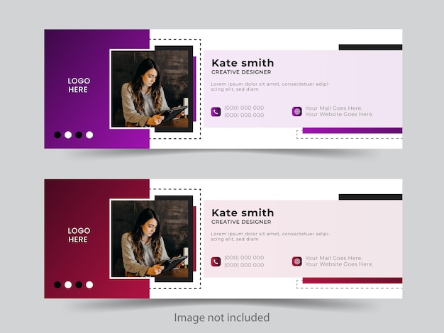 simple and elegant color combination Email signature design