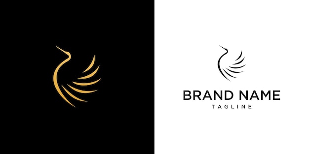 Vector simple elegant crane logo vector