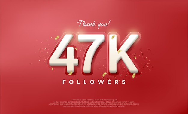 Simple and elegant design for a thank you 47k followers