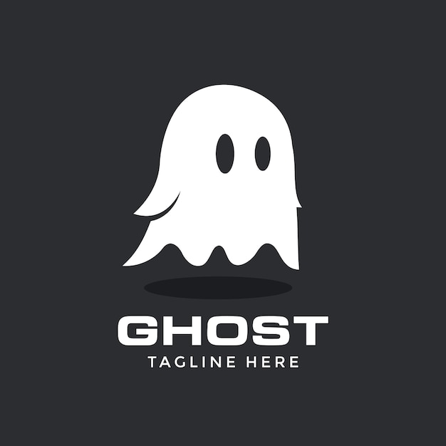 Vector simple and elegant ghost logo concept