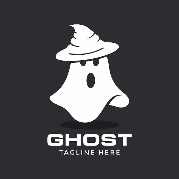 Vector simple and elegant ghost logo concept