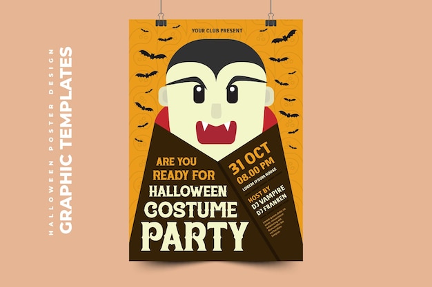 Simple and elegant Halloween graphic design template that is easy to customize