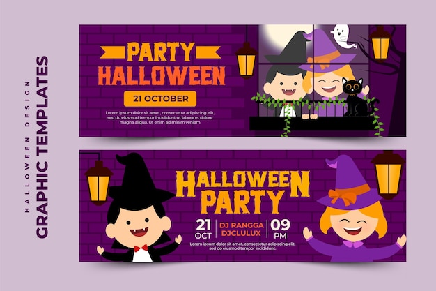 Modello di progettazione grafica di halloween semplice ed elegante, facile da personalizzare