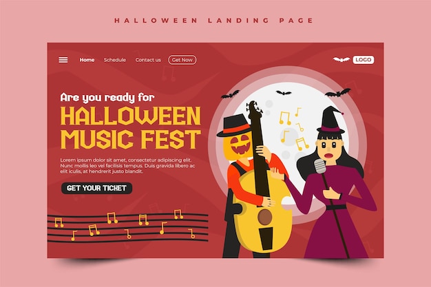 Modello di progettazione grafica di halloween semplice ed elegante, facile da personalizzare