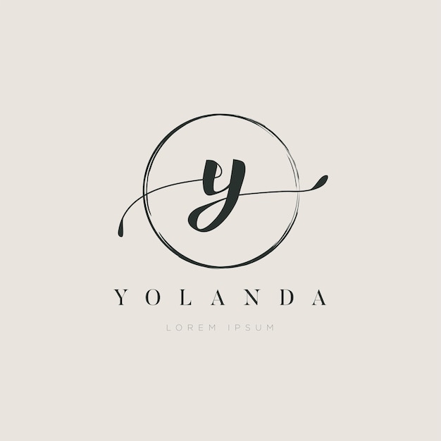 Simple Elegant Initial Letter Type Y Logo Sign Symbol Icon