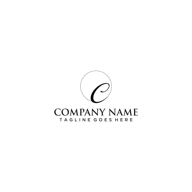 Simple Elegant Letter C Logo Sign Symbol Icon