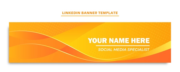 Simple and elegant linkedin banner template design