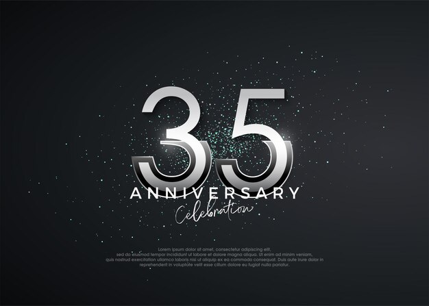 Simple and elegant numbers 35th anniversary celebration Premium vector for poster banner celebration greeting