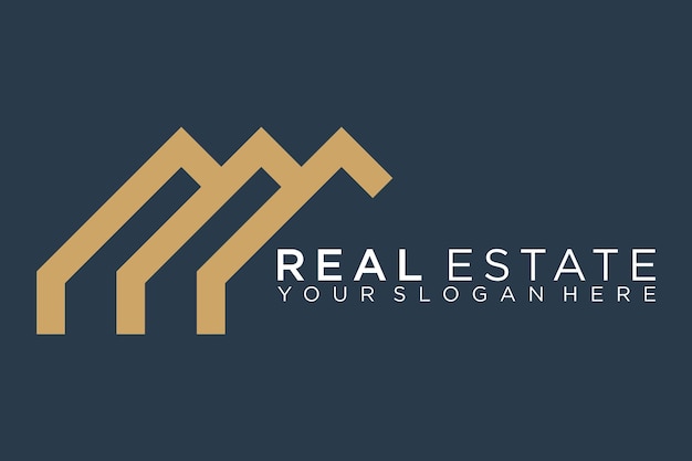 Simple And Elegant Real Estate Logo Design Template For Your Company