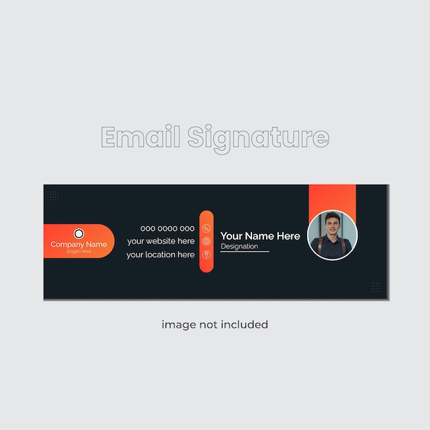 Simple Email signature design and template full editable file email signature mockup design