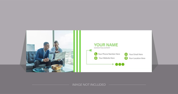 Vector simple email signature design template