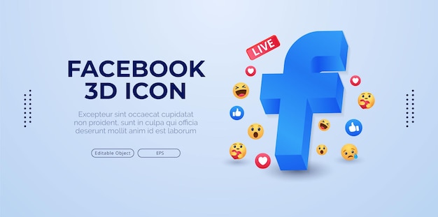 Simple Facebook Logo Design Premium Vector