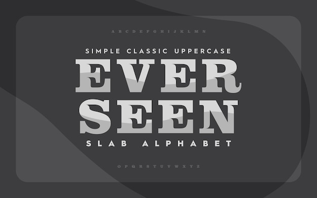 Vector simple fashion alphabet font typography creative uppercase lettering vector illustration