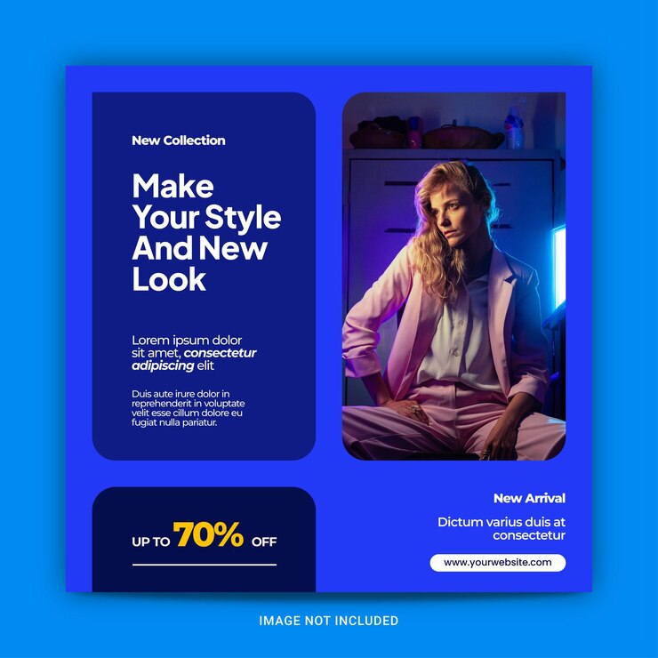 Vector simple fashion design social media and instagram post template