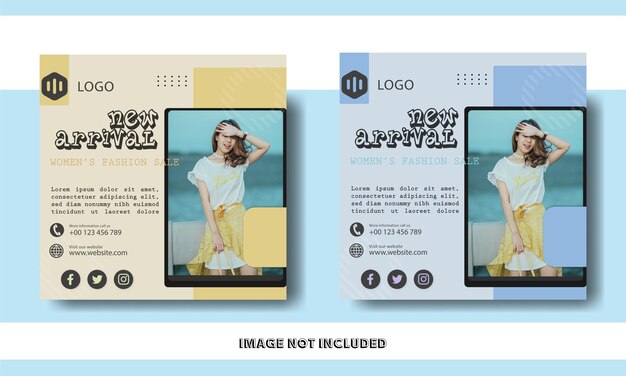 Simple fashion sale social media template