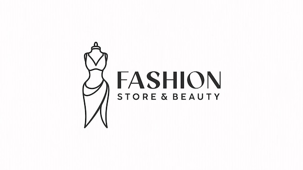 Simple fashion shop business logo illustration