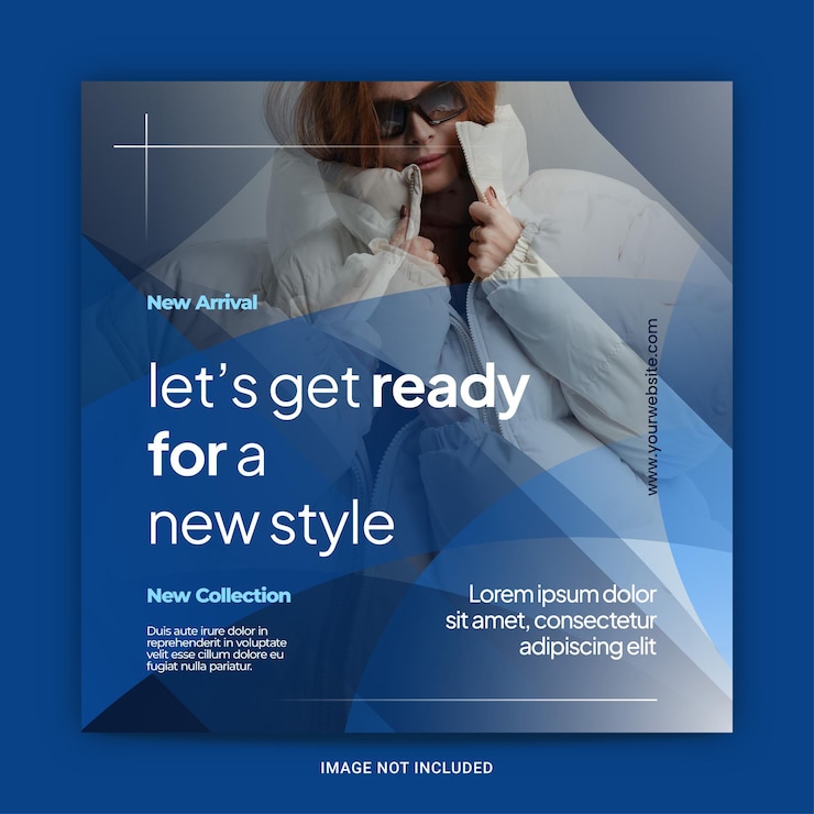 Vector simple fashion social media post and instagram post template