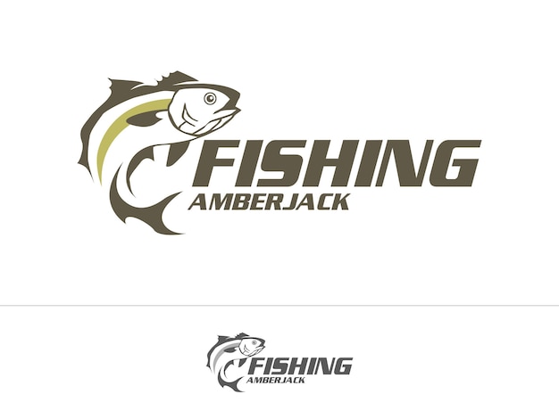 Simple Fish Bass Illustration Logo Design Vector for Fishing Hobby Fisherman Angler for T-shirt