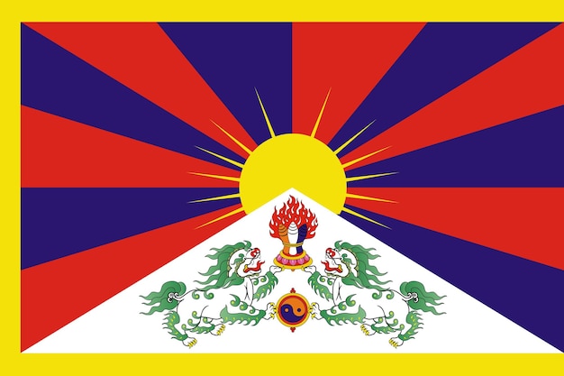 Simple flag of Tibet