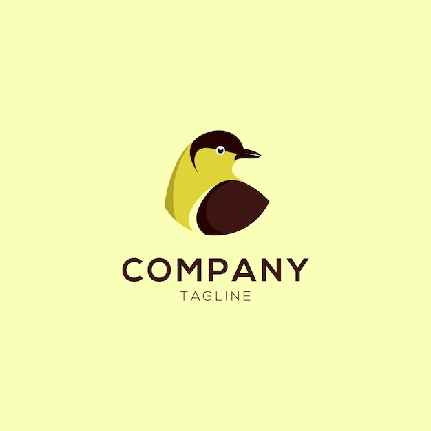 Vector simple flat bird logo design template