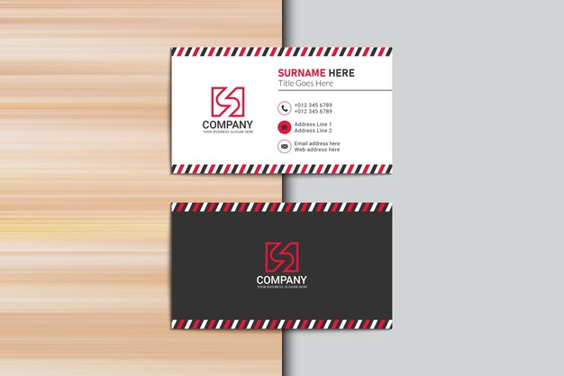 Vector simple flat business card template