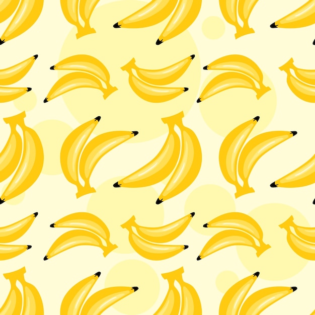 simple flat color banana seamless pattern background