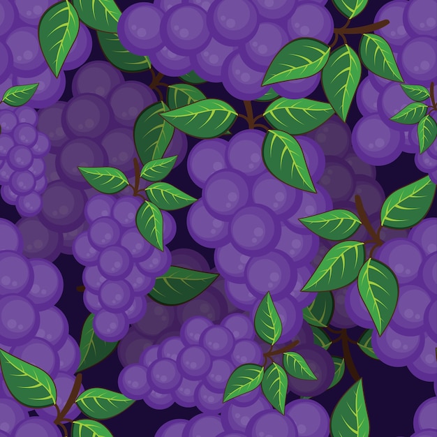 simple flat color grape seamless pattern background