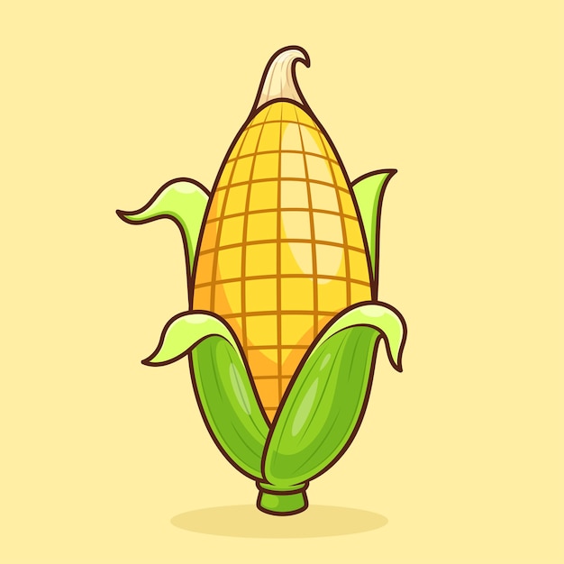 простая плоская векторная иллюстрация кукурузы