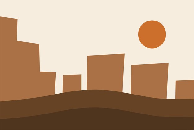 Simple flat design abstract city urban background