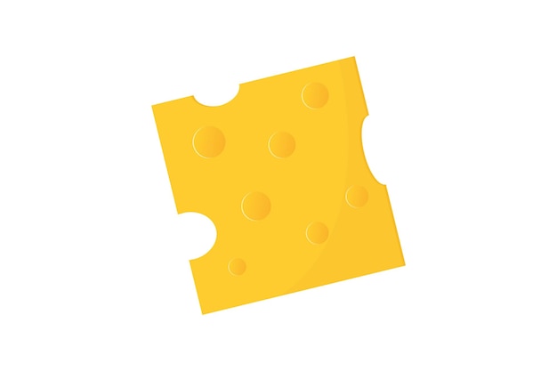 Simple flat design of a cheese