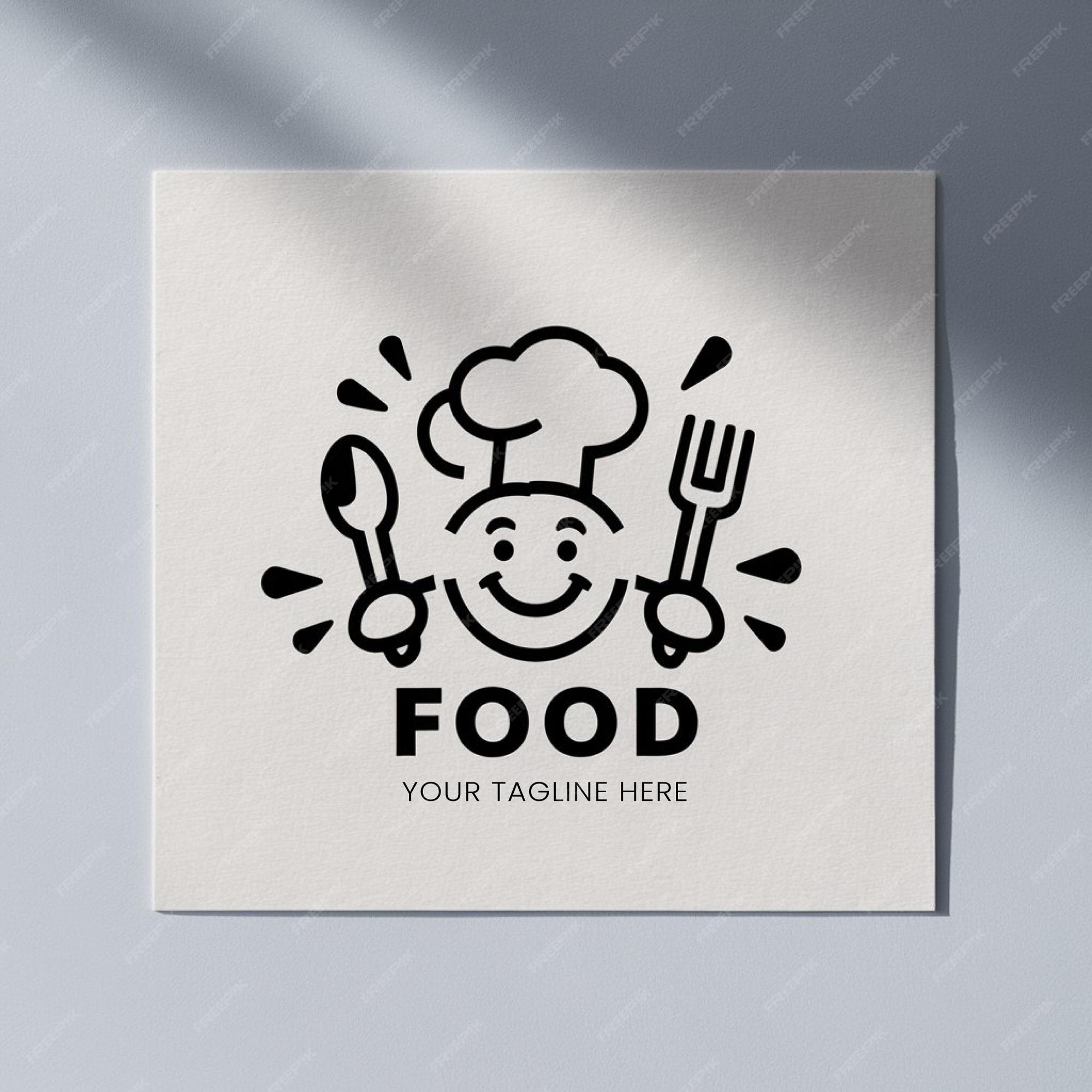 Premium Vector | Simple flat Food Logo Design