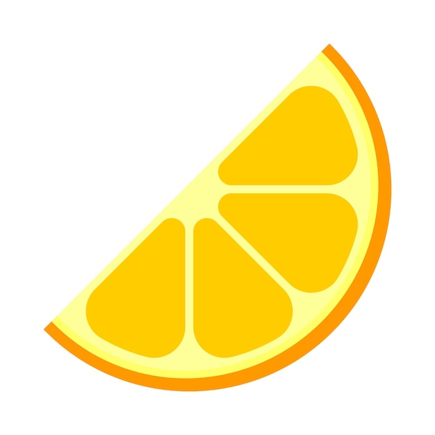 Simple flat illustration of orange slice Vector icon